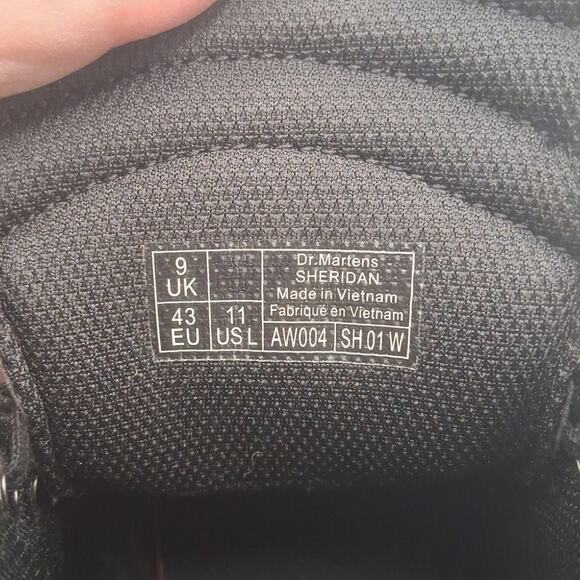 Dr. Marten Sheridan 8 Eye Combat Boot Black Matte Women's Size 11 - Picture 12 of 12